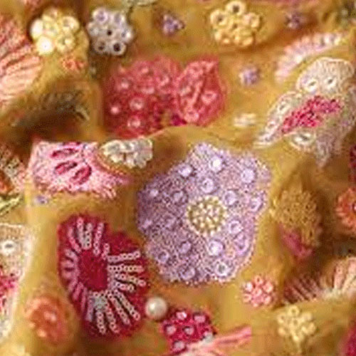 Embroidered Georgette Fabric