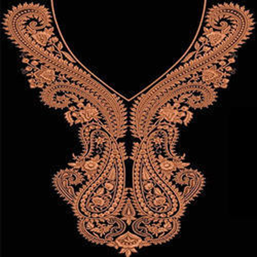 Embroidered Neckline