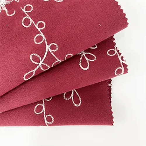 Embroidered Suede Fabric
