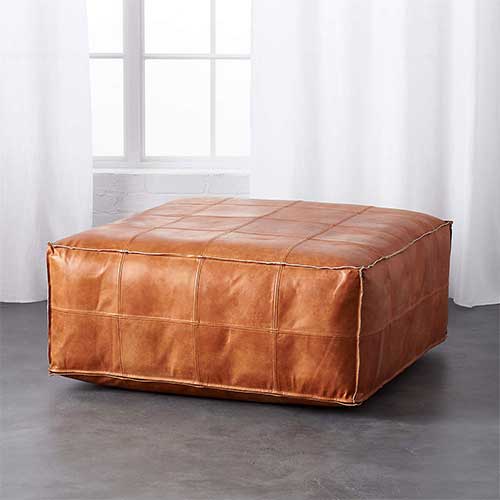 Leather Ottoman
