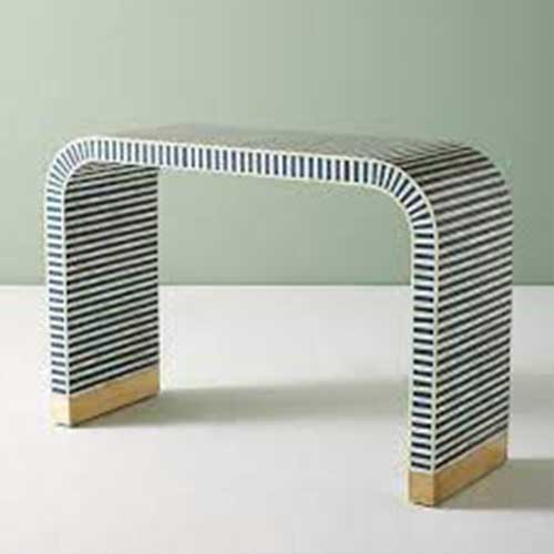 Bone Inlay Console Table