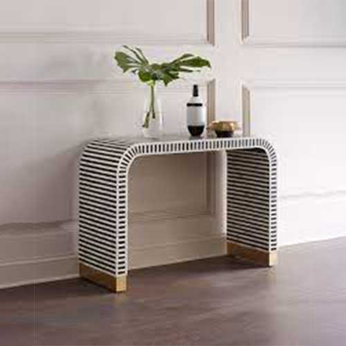 Bone Inlay Console Table