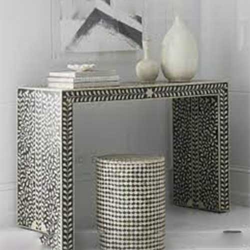 Bone Inlay Console Table