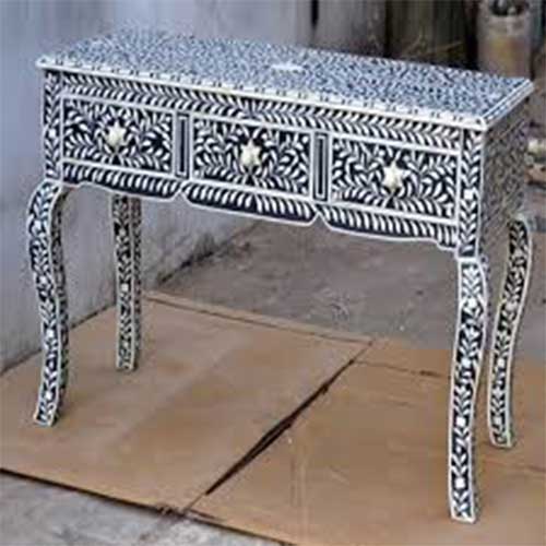 Bone Inlay Console Table