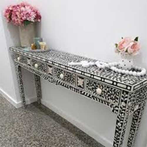 Bone Inlay Console Table