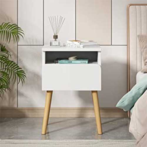 White Bedside Table