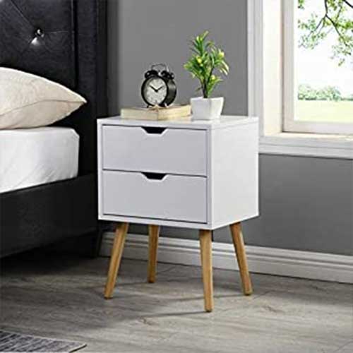 White Bedside Table