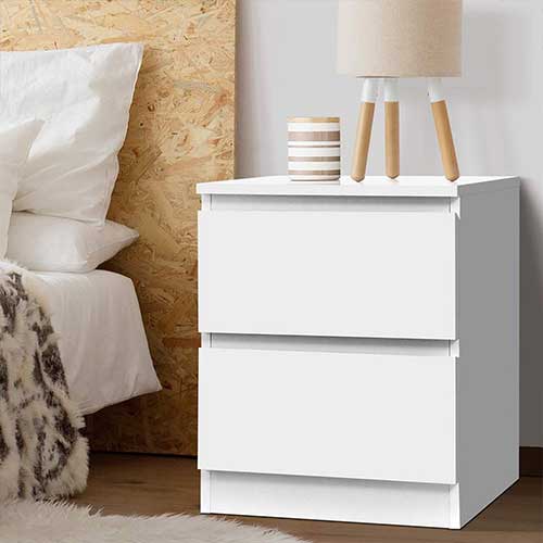 White Bedside Table