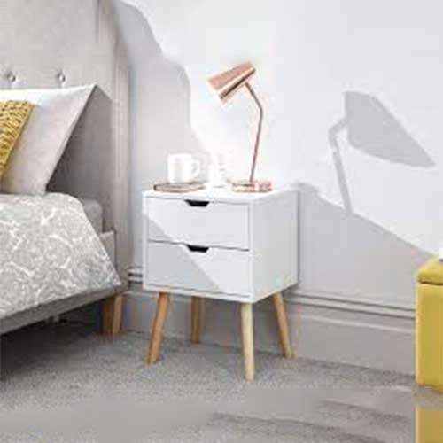 White Bedside Table