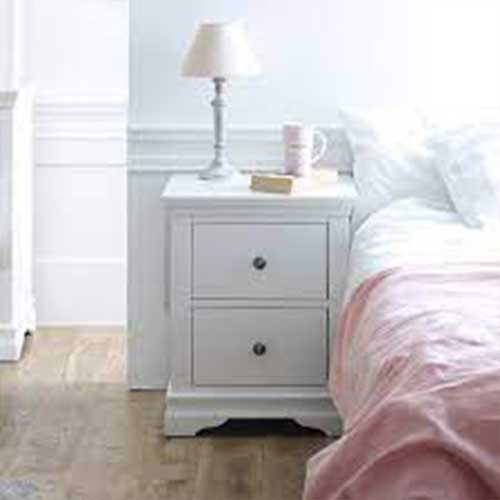 White Bedside Table