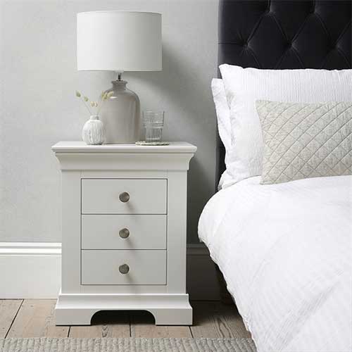 White Bedside Table