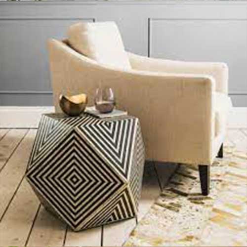 Bone Inlay Side Table