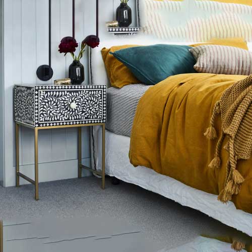 Bone Inlay Side Table