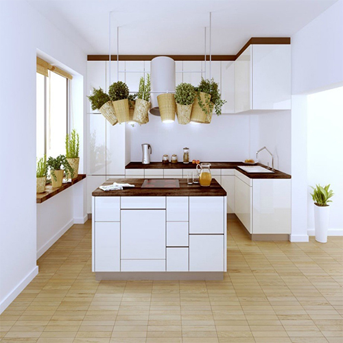 Polished Wooden Kitchen Cabinet