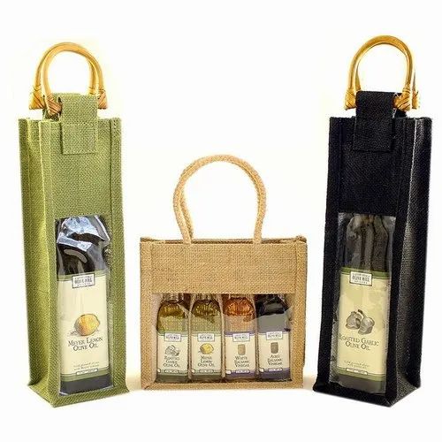Jute Wine Bag