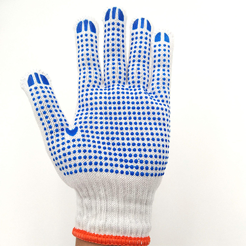 Pvc Dotted Cotton Knitted Gloves