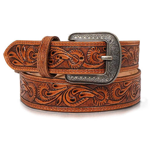Hand Tooled Leather Belt