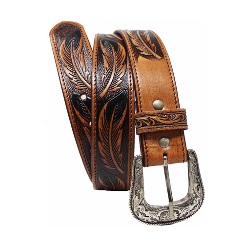 Hand Tooled Leather Belt