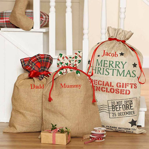 Jute Christmas Bags
