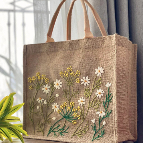 Jute Embroidery Bag