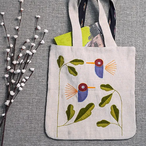 Jute Embroidery Bag